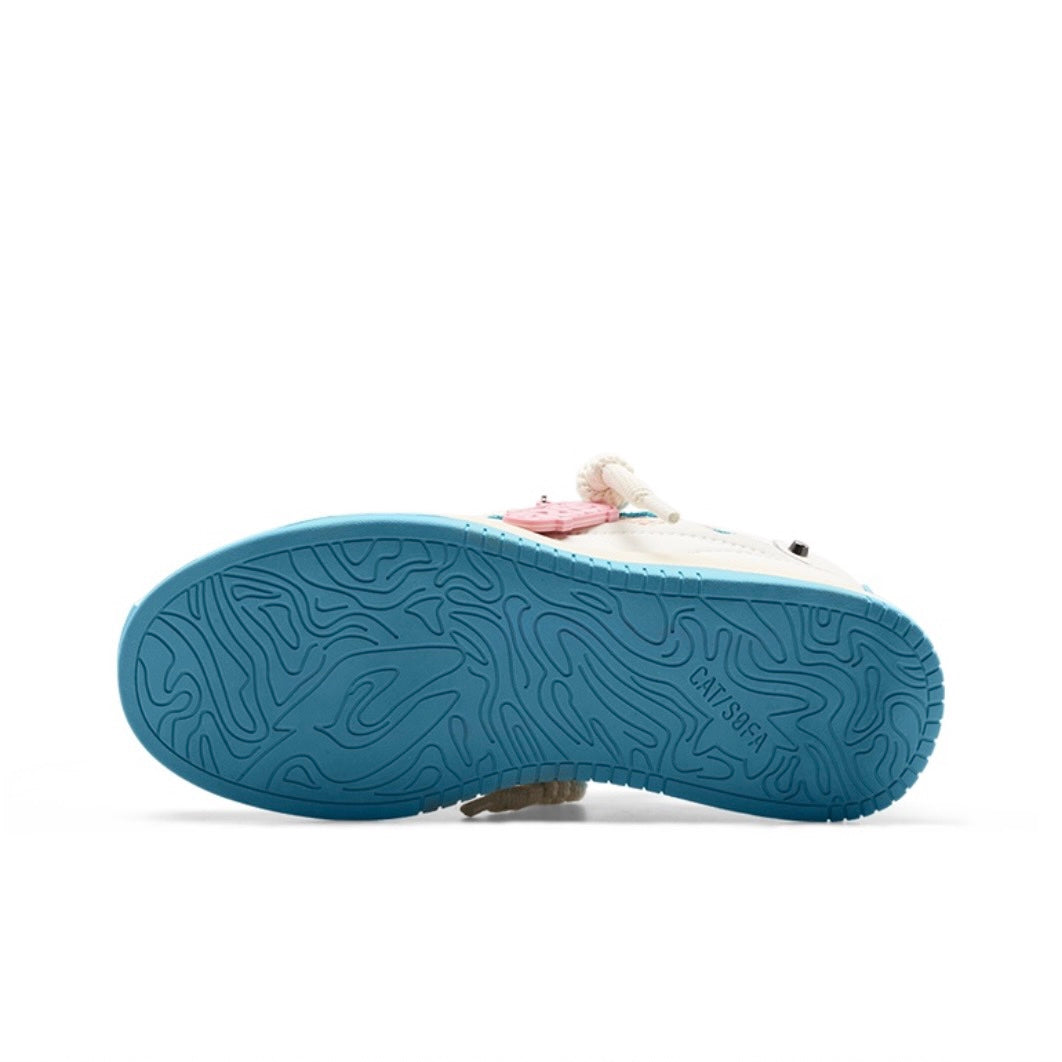 CatSofa Wave001 White-Blue