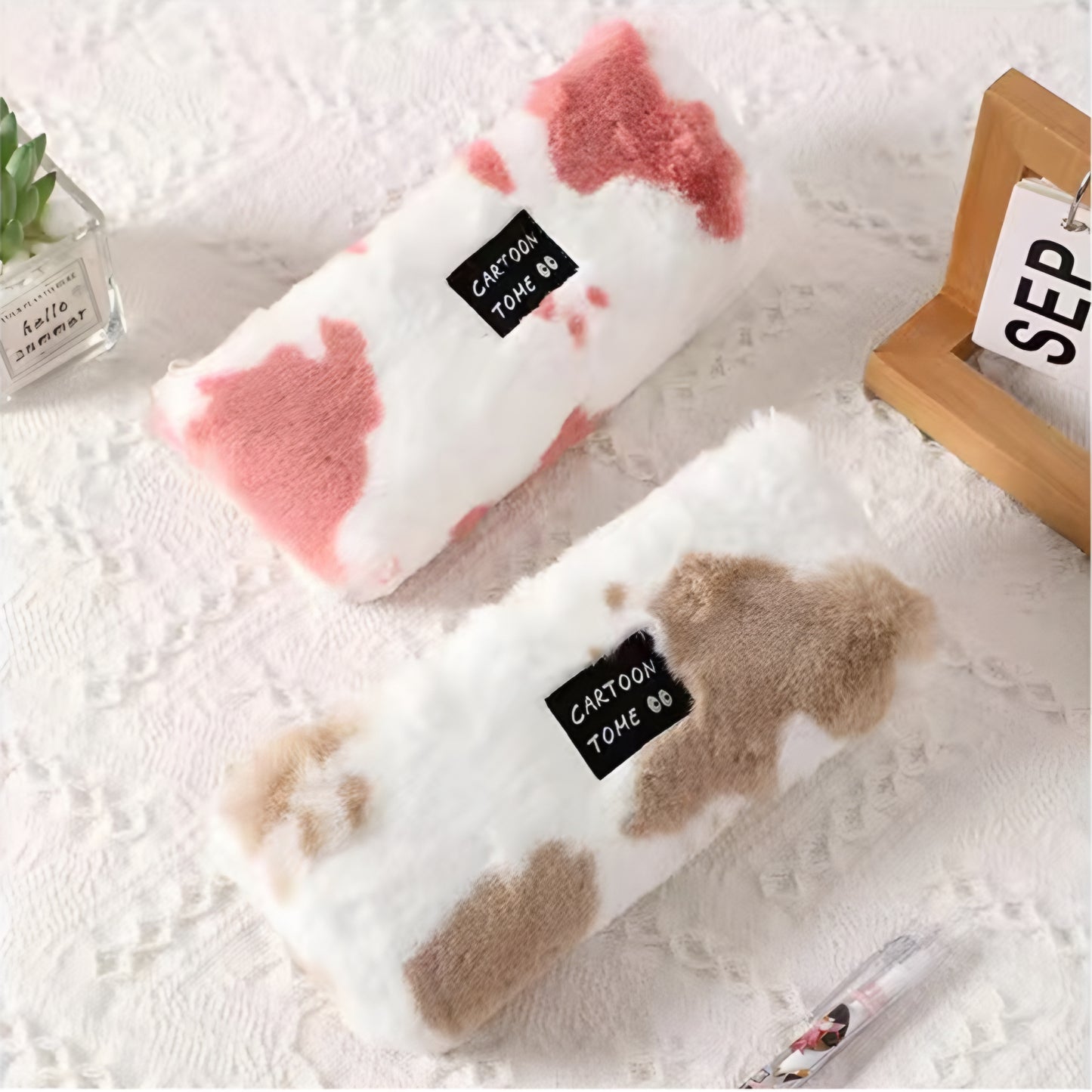 Pencil Case Cow Pattern