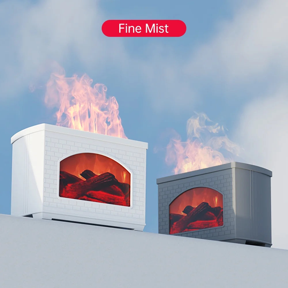 Cozy Flame Mini Fireplace – Cute Aroma Humidifier for a Warm & Comfy Home